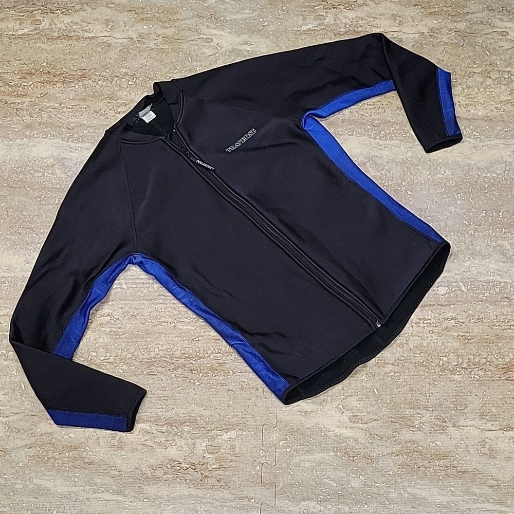 TRAVERSE BAY polartech MENS ATRETCH ZIP UP NYLON TOP. SIZE SMALL